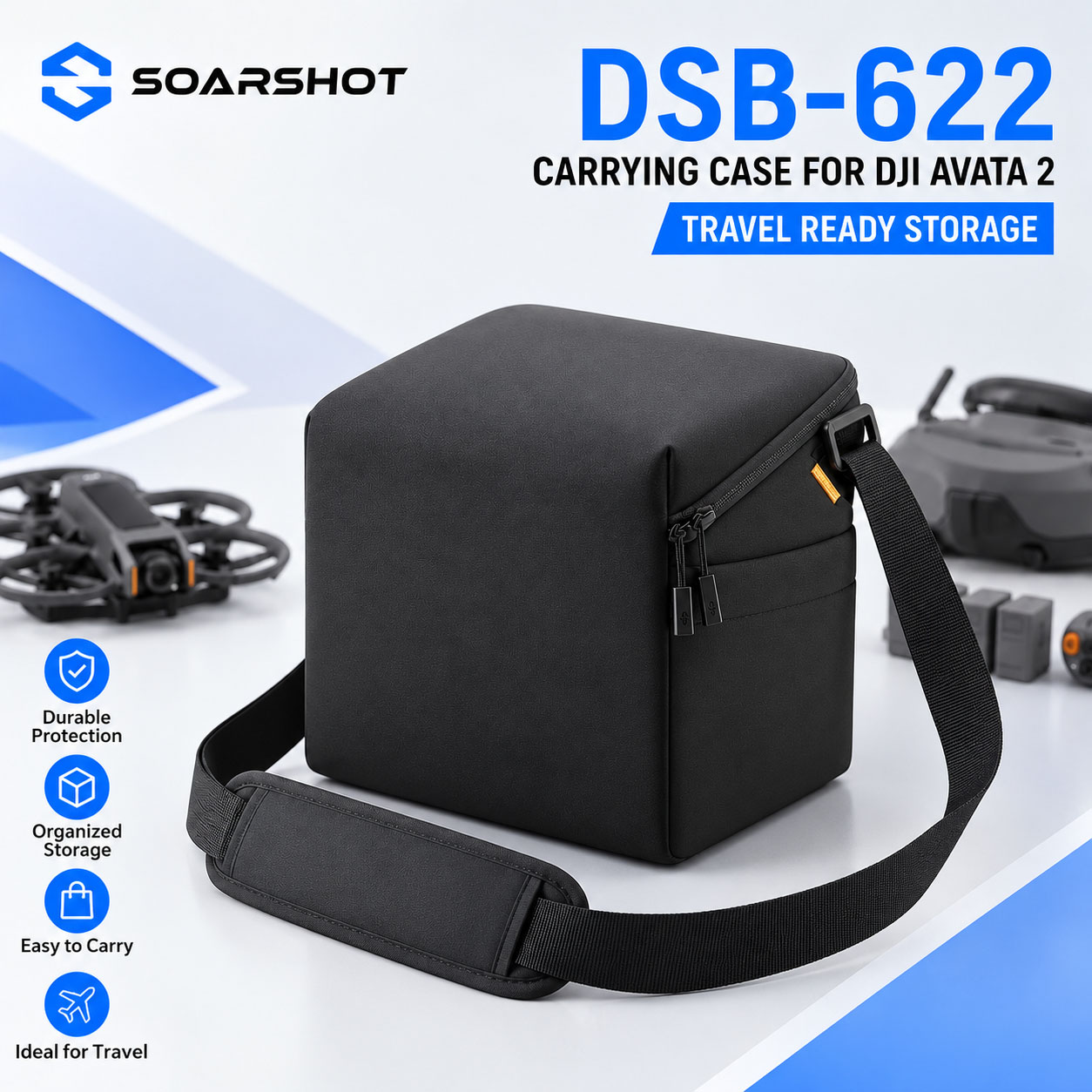 Drone Backpack - Étui de transport SOARSHOT pour lunettes
